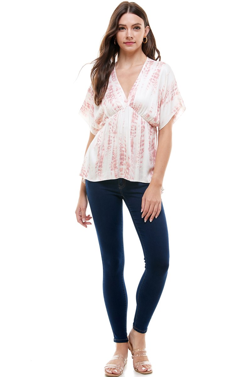 Flowy V-Neck Top with Relaxed Fit