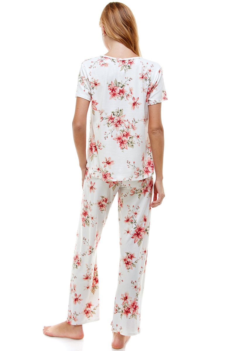 Women's Floral Print Lounge Set in Blue – Comfortable and Stylish