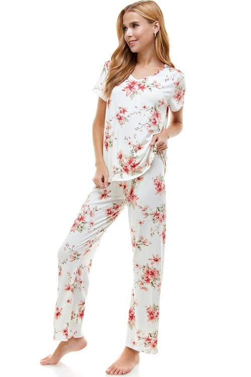 Women's Floral Print Lounge Set in Blue – Comfortable and Stylish