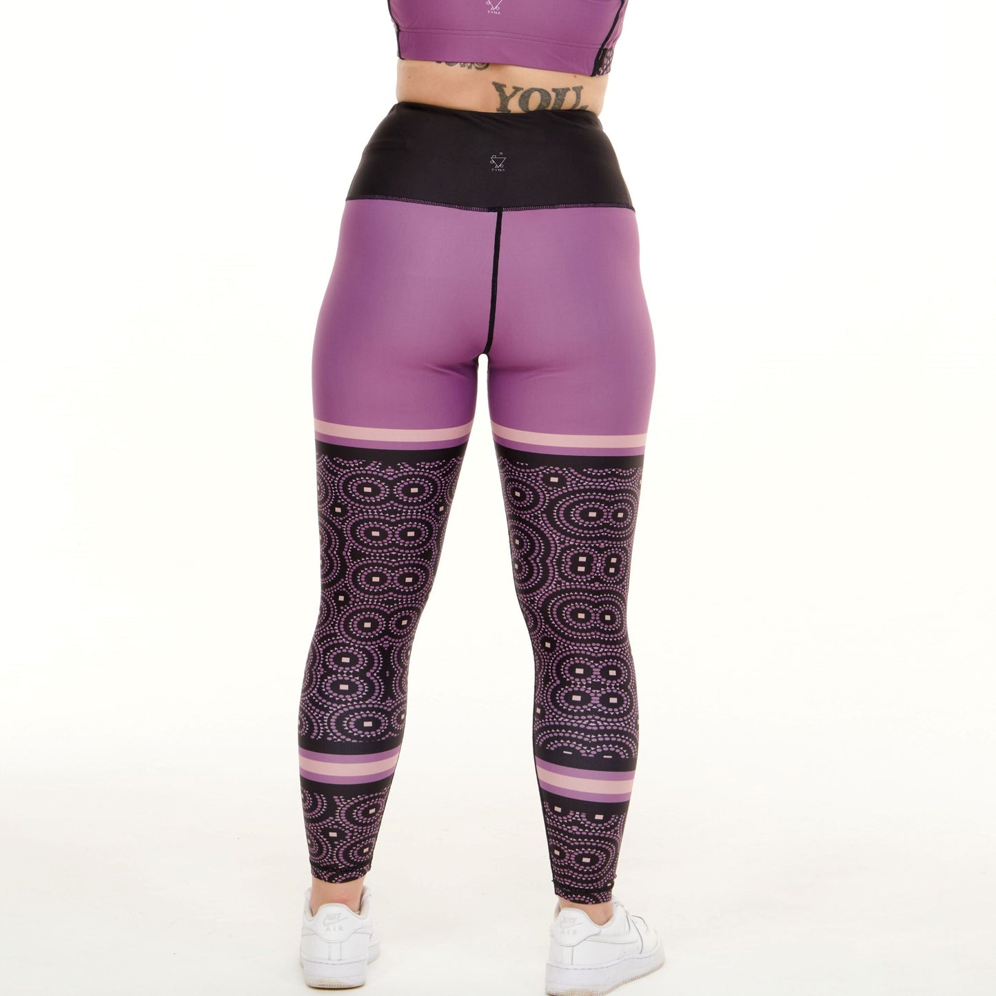 Signature On Purple Funky Leggings