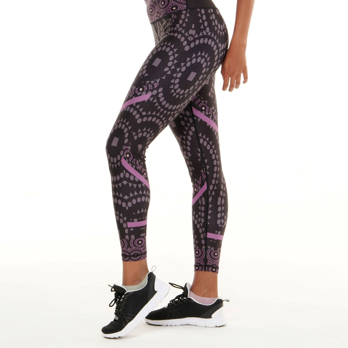 Signature On Purple Splash Leggings (No Pocket)