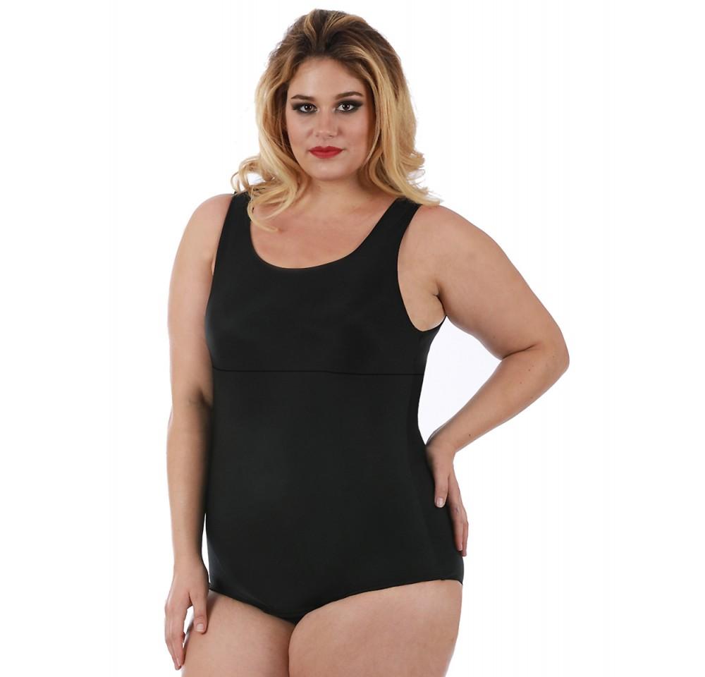 Instant Figure Curvy Plus Size Tank Brief Bodysuit WBS006C