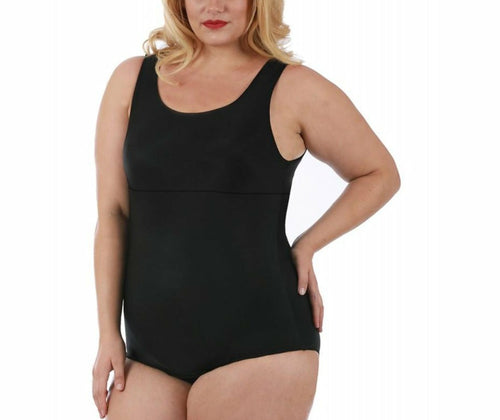 Instant Figure Curvy Plus Size Tank Brief Bodysuit WBS006C