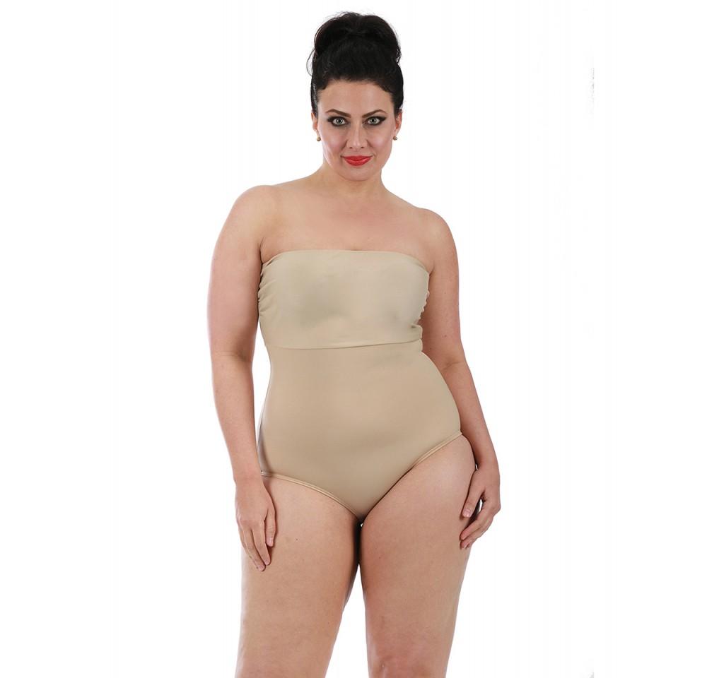 Plus Size InstantFigure Bandeau Brief Bodysuit Shapewear WBS012C