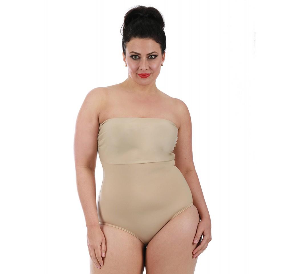 Plus Size InstantFigure Bandeau Brief Bodysuit Shapewear WBS012C