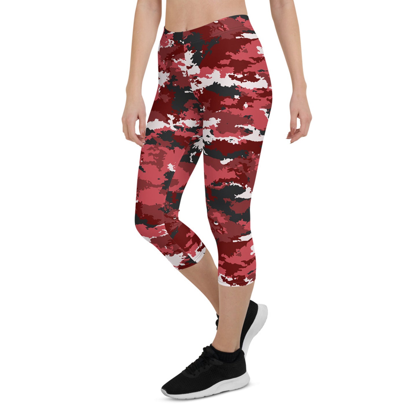 Red Camo Capri Leggings