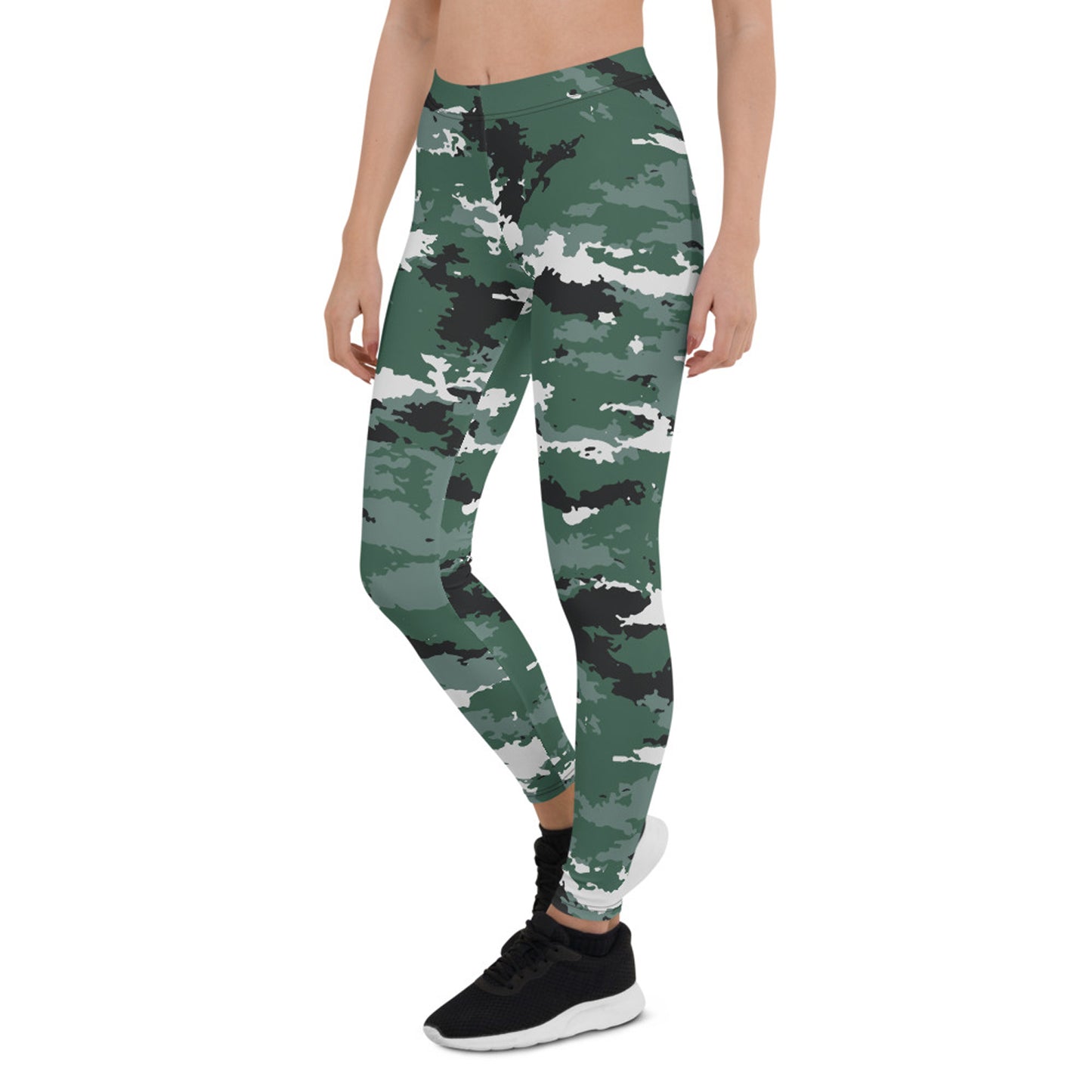 Earth Green Camo Leggings for Women