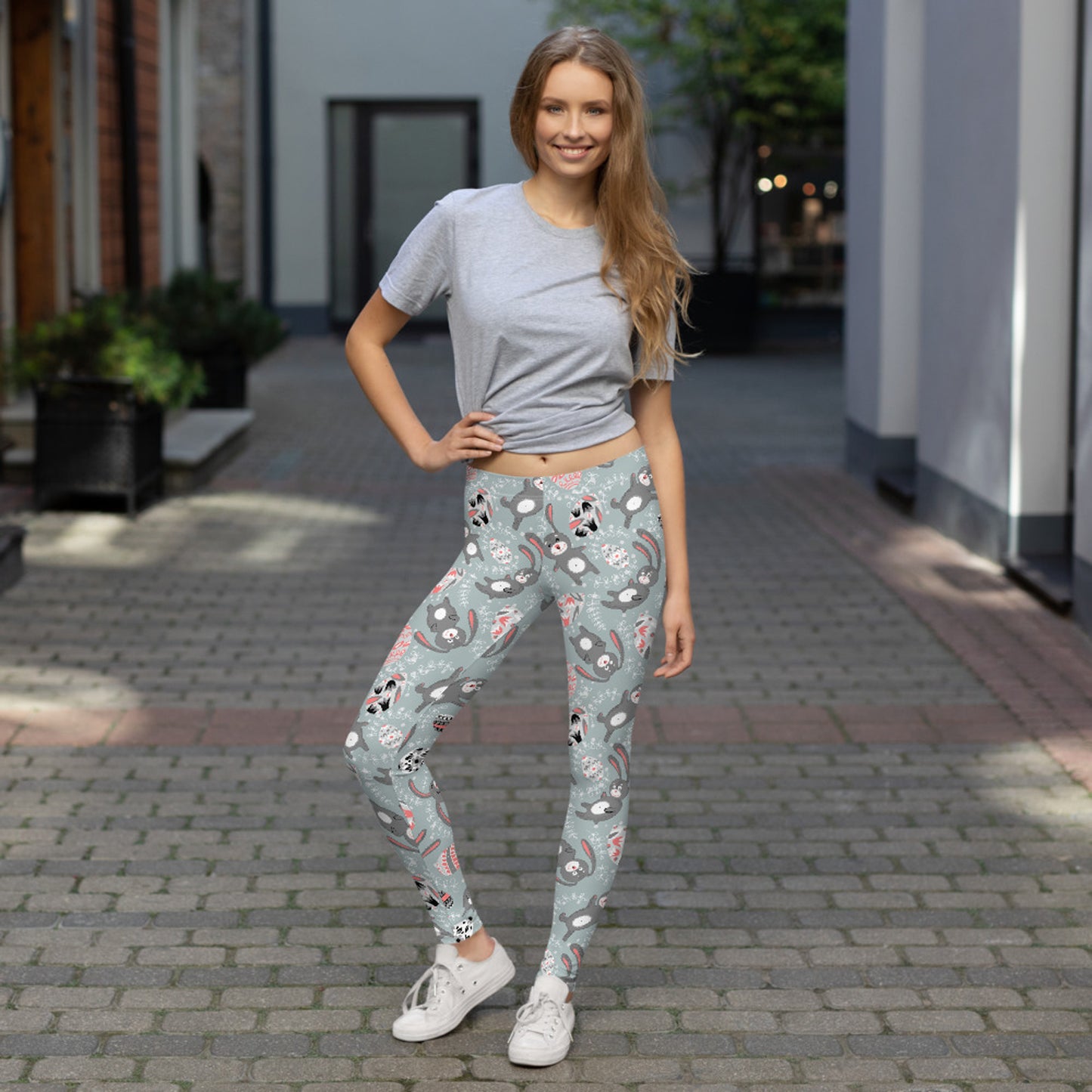 Cute Easter Bunny Leggings for Women