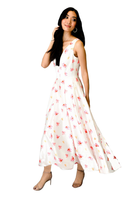 Women's Formal Floral Midi Dress