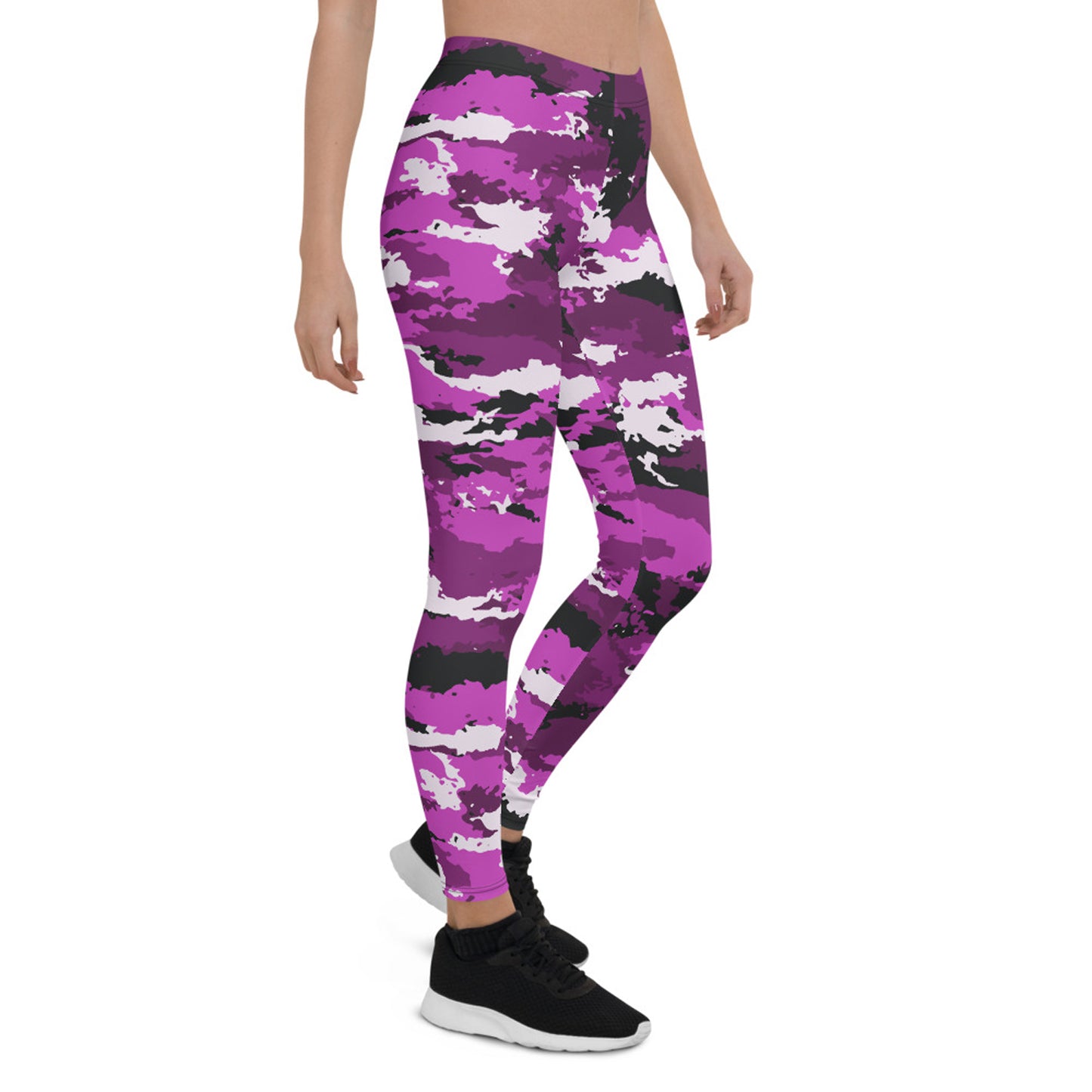 Pink and Purple Camo Leggings for Women