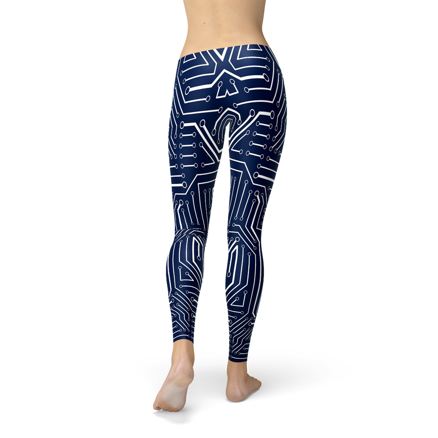 Womens Navy Blue Circuit Leggings