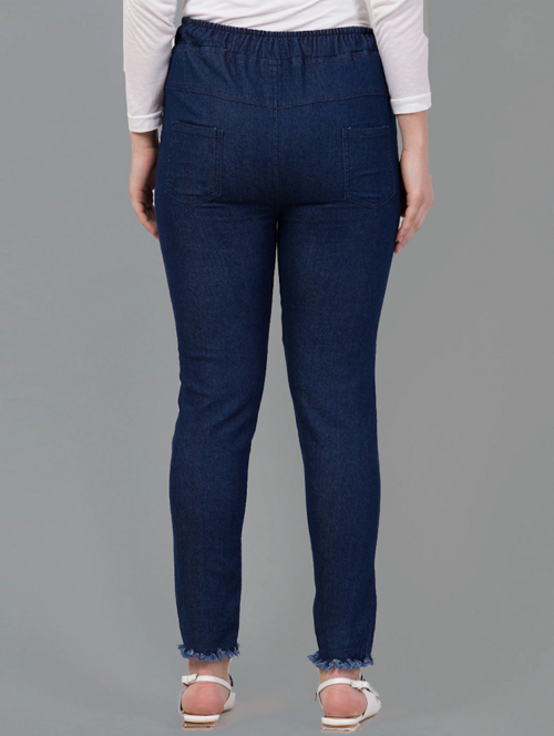 Women High Rise Denim Jeans(Size28)(Colornavy blue)