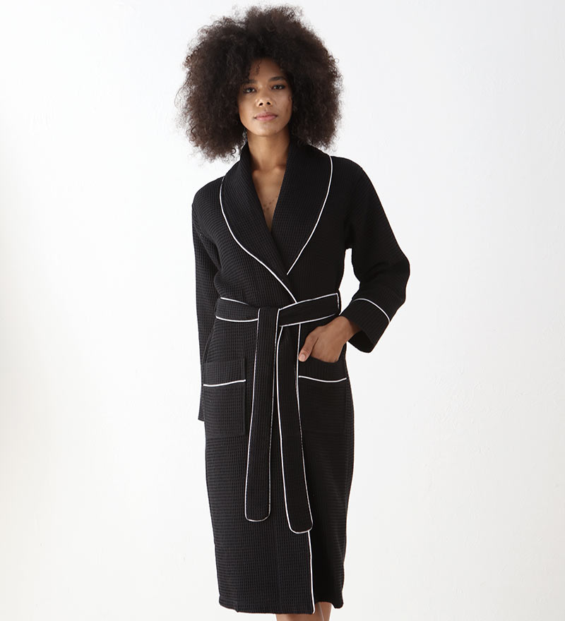 Women's Full Length Waffle Hotel Robe