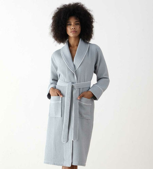 Women's Full Length Waffle Hotel Robe